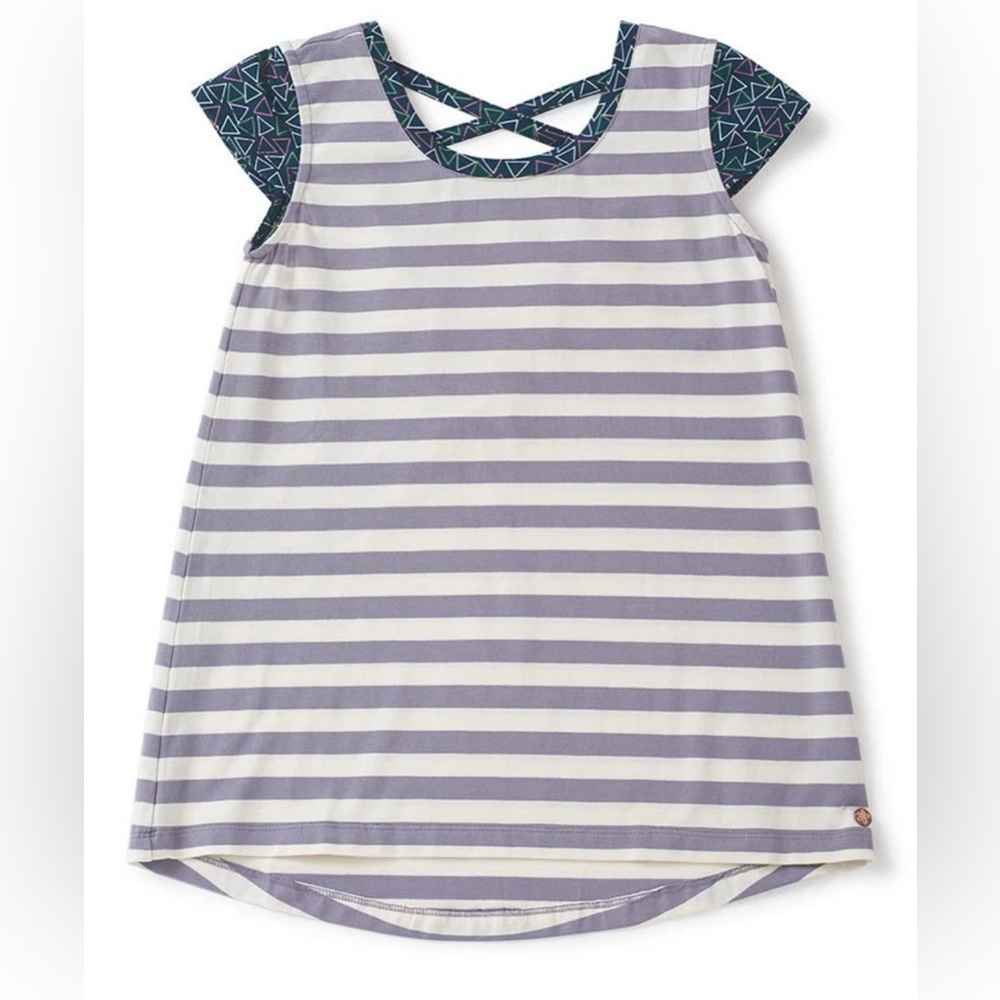 Matilda Jane 435 Wish You Were Here Tunic Top Cotton Stripe Size 10 Like New